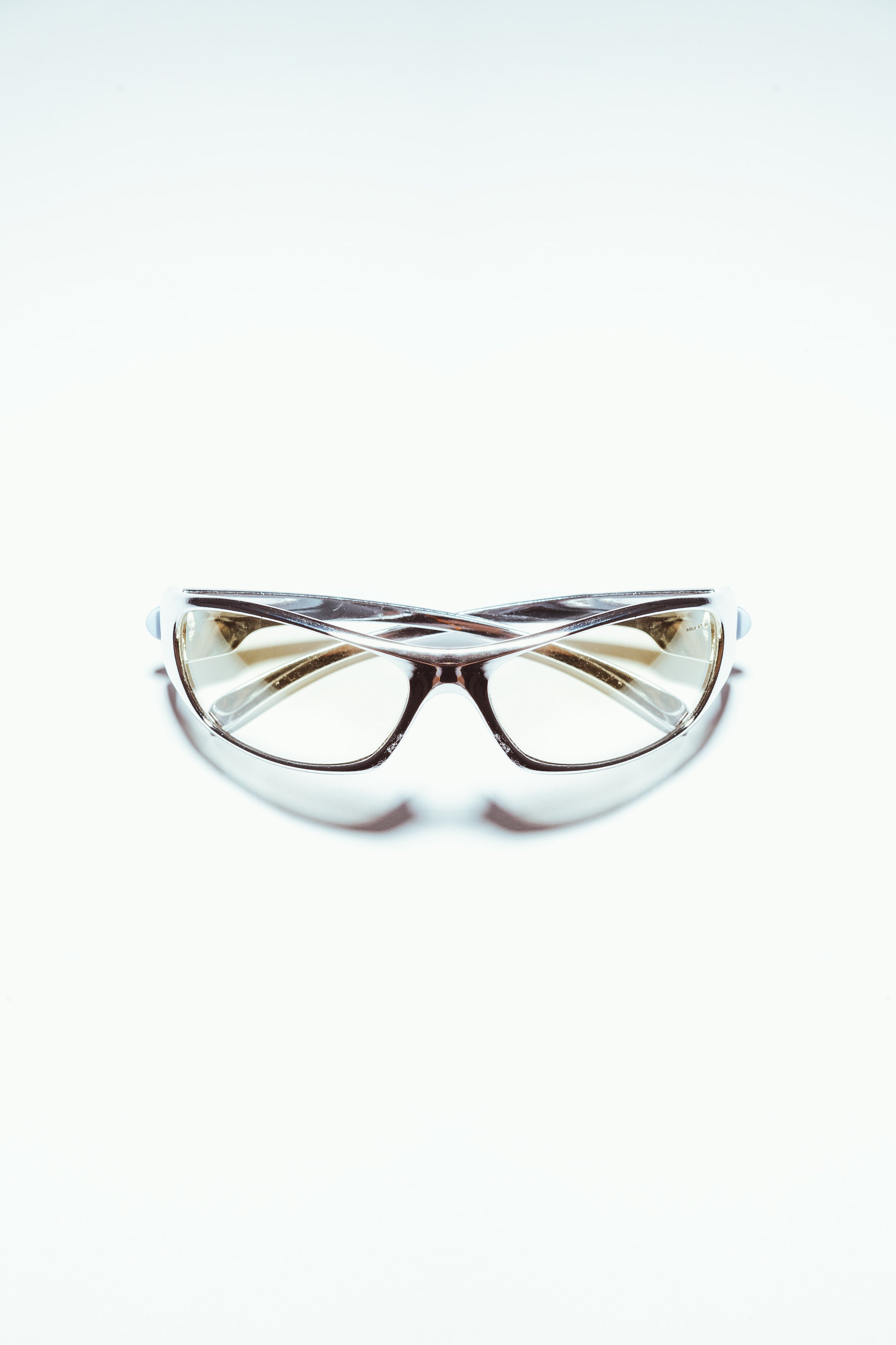 Sole et. Al Racer Glasses : Metallic Silver