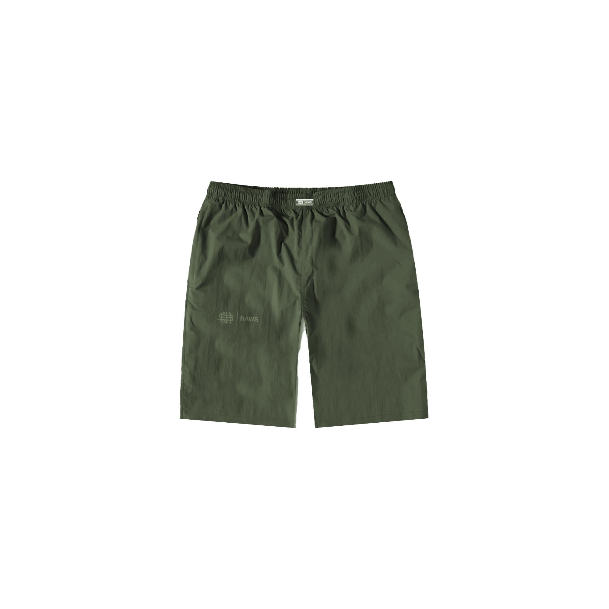 Sole et. Al RAWS Warm Up Track Shorts : Khaki grøn