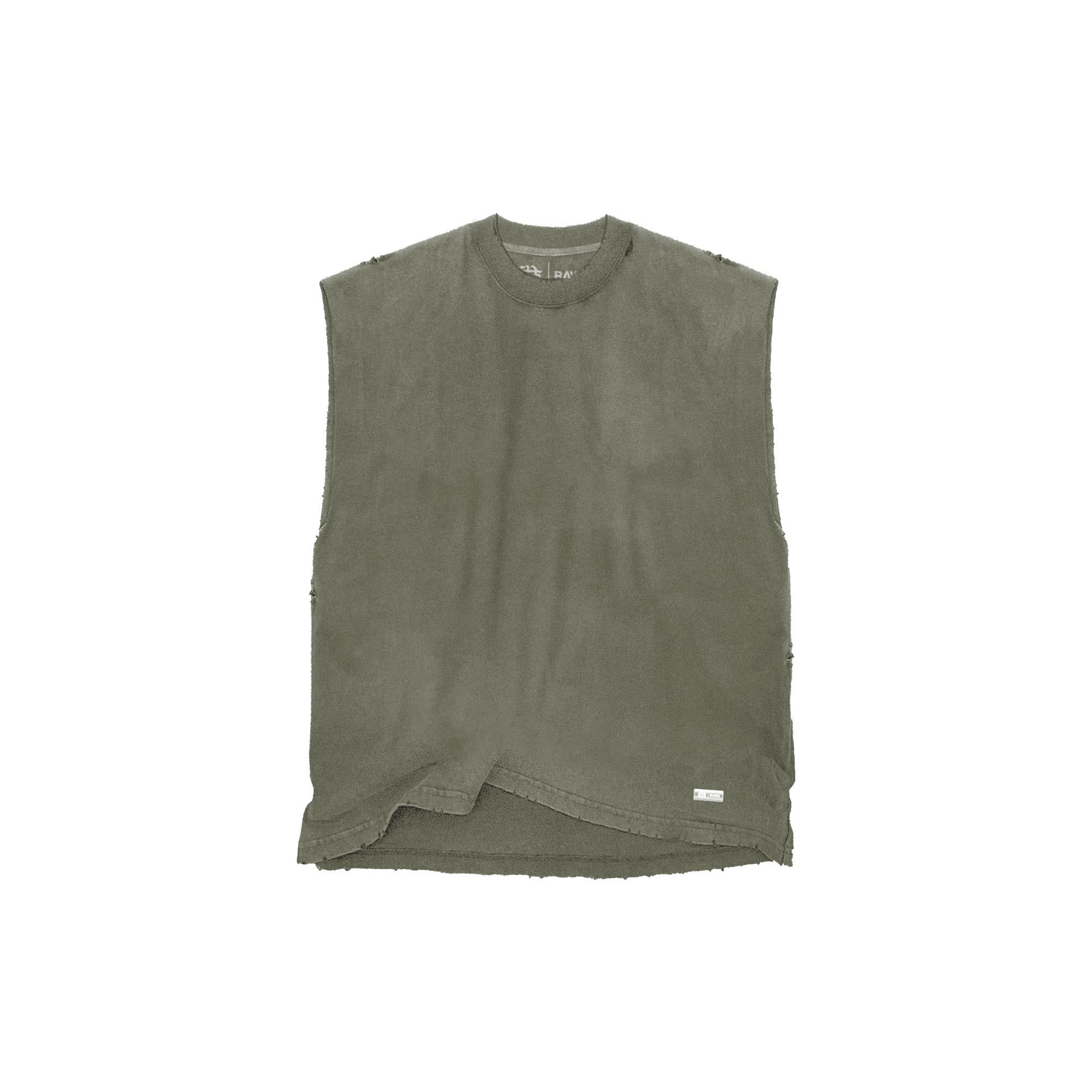 Sole et. Al RAWS T-shirt utan ärm med tung vikt : Khaki Green