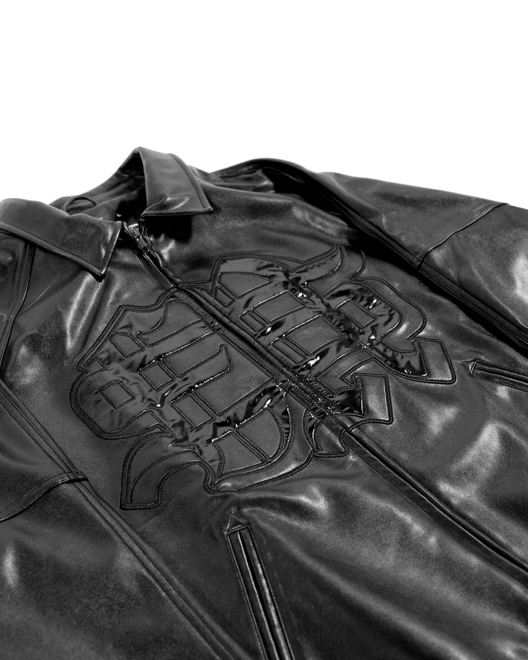 Limited Edition Chrome Identity Leather Biker Jacket