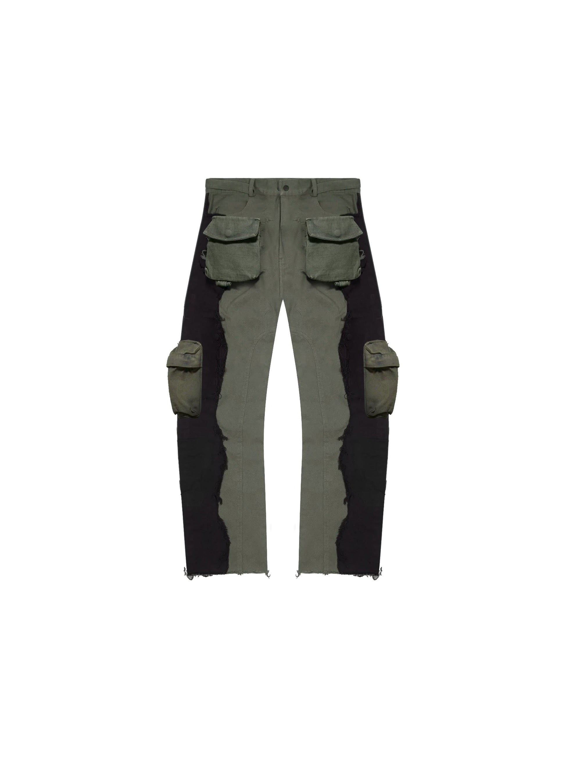 Suela et. Pantalones cargo Al Raw : Verde militar / Negro