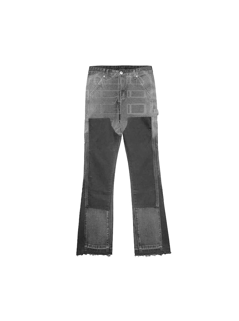 Sole et. Al Metro Flared Carpenter Denim Jeans : Gris