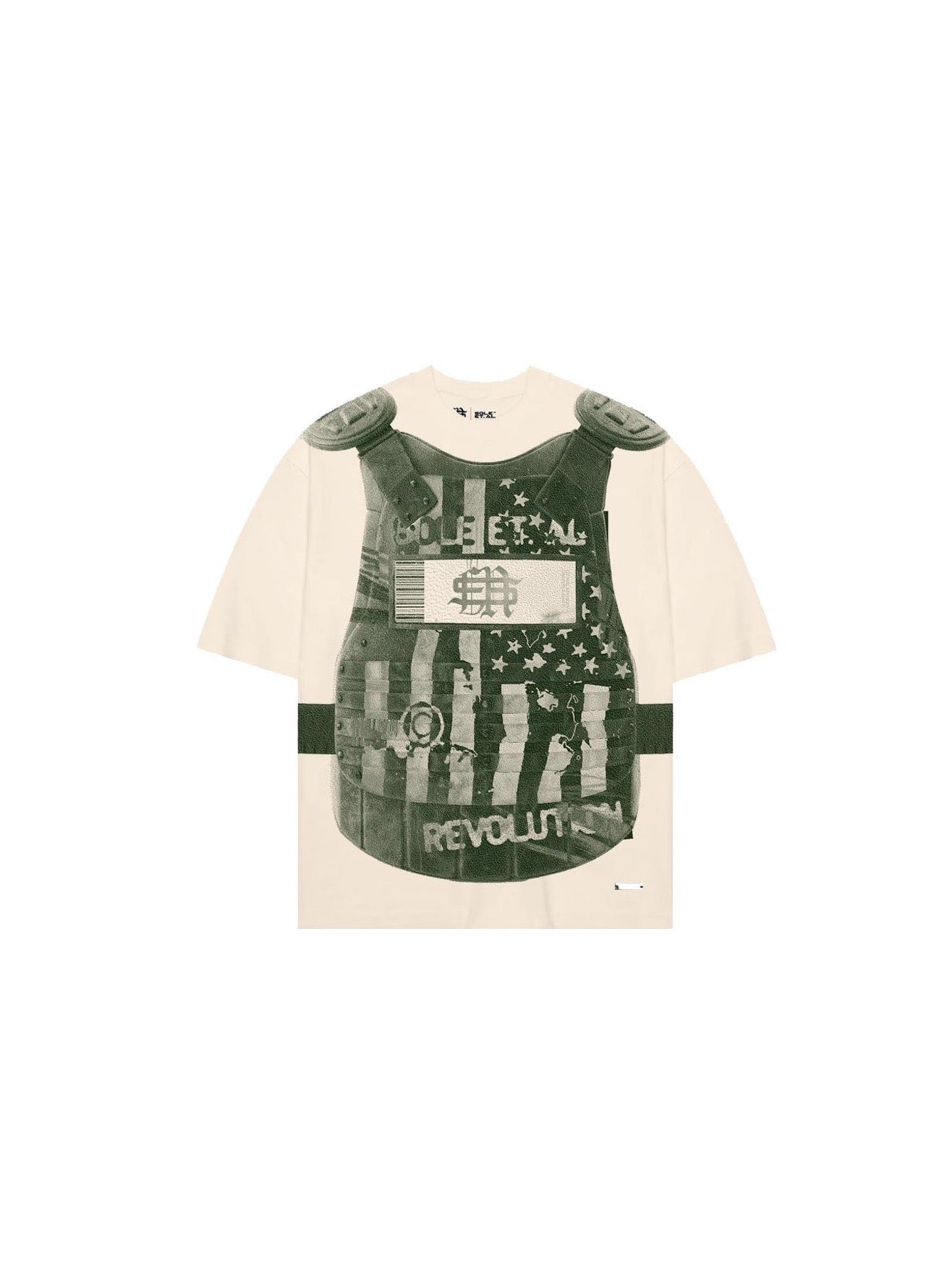 Enig et. Al United Revolutionair T-shirt : Zand / Militair groen